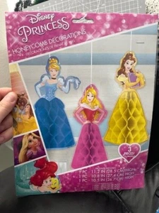 Disney Princess 3ct. Honeycomb Hanging Decorations Party Supply New!!! - Picture 1 of 2