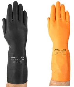 Ansell Marigold Extra Heavy Duty Strong Thick Rubber Gloves Cleaning Chemicals - Picture 1 of 1