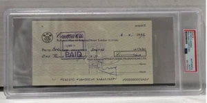 Peter Cushing Star Wars Attore Firmato Assegno Bancario Autografato PSA Autenticato - Foto 1 di 6