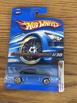 Hot Wheels '70 Plymouth Superbird 2006 1st Edition-Blue #1/38 Collector #001 B1 - Image 1 of 4