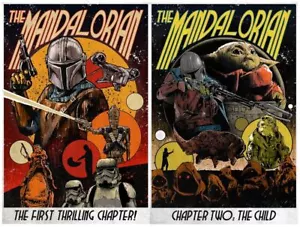Star Wars Grogu Il Mandaloriano JJ Lendl Art Il Primo Emozionante Capitolo 2 Set - Foto 1 di 3