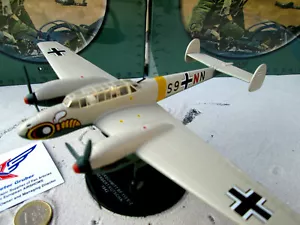 Messerschmitt Me - 110/BF 110 E vespa seconda guerra mondiale metallo 1:72 aereo aereo YAKAiR - Foto 1 di 11