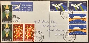 1966 South Africa #310-313 FDC on cover, Randfontein to Natal *d - Picture 1 of 2