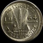 Australia 3 Pence 1964 pre decimal Off Center Error Silver Coin High Grade Rare