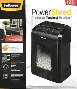 Fellowes Powershred 12C 12-Sheet Cross-Cut Professional Paper Shredder New - Picture 1 of 3