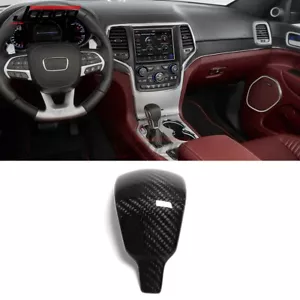 Carbon Gear Shift Knob Trim For Jeep Grand Cherokee Trailhawk 2016-18 2019 2020 - Foto 1 di 9