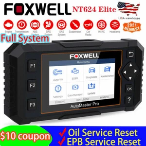 Foxwell NT624 Elite Full System OBD2 Scanner ABS SAS Oil EPB Reset Car Scan Tool - Bild 1 von 12