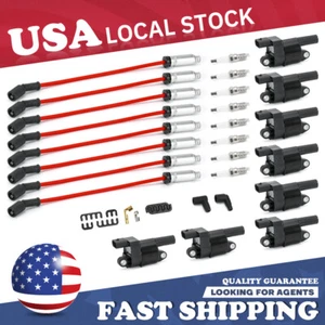 Paquete de 8 bobinas de encendido + bujía + juego de cables para Chevy Silverado 1500 GMC Tahoe D514A - Imagen 1 de 15