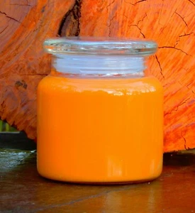 150hr 900g TAHITIAN VANILLA & SWEET ORANGE Natural SOY JAR CANDLE + WICK SNUFFER - Picture 1 of 12
