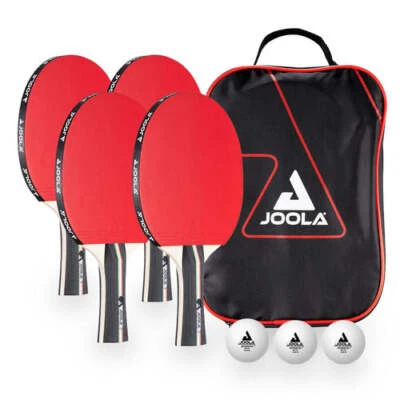 JOOLA Tischtennis Set Team School IT 4 Schläger 3 Bälle Tasche Schule Freizeit
