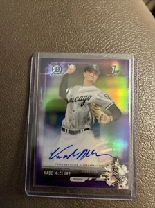 2017 Bowman Cromo Viola Rifrattore #CDA-KMC Kade McClure White Sox Auto /250 - Foto 1 di 2