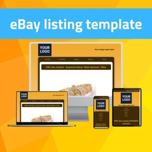 Plantilla eBay - Responsive oro natural - Móvil Optimizado + Editor - Imagen 1 de 6
