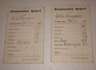 Set Of 1892 Examination Report Cards D. W. EBV Techer Initials At Bottom