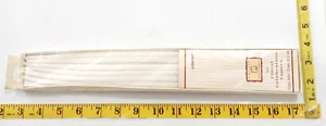 Taper candles Set of 12 white floral celebration14 inches sealed - Picture 1 of 11