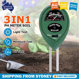 3 in 1 Soil PH Tester Water Moisture Test Meter Kit For Garden Plant Testing OZ - Picture 1 of 9