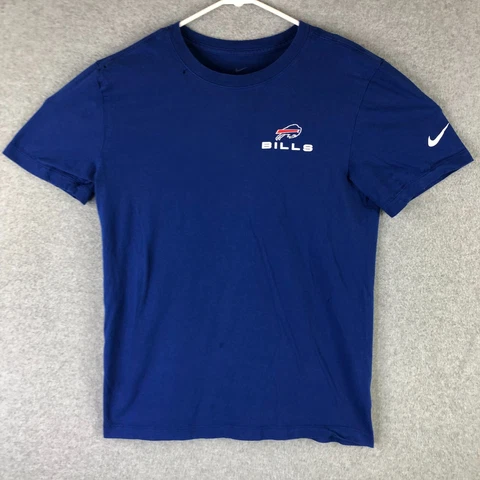 Nike Shirt Adult Small Blue Buffalo Bills NFL Football Sports Believe Mens 902 Cover