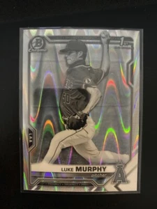 2021 Bowman Chrome Draft Black and White RayWave Refractors #BDC167 Luke Murphy - Foto 1 di 2