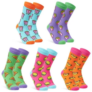 CityComfort Socken Damen, 5er-Pack Crew-Socken, bunte lustige Socken für Frauen und - Bild 1 von 8