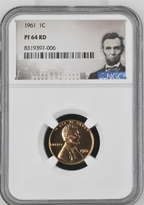 1961 Lincoln Cent 1C NGC PF 64 RD - Picture 1 of 2