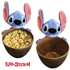 Film Lilo & Stitch 2025 Plüsch Popcorn Eimer Spielzeug Nahrungsmittelhalter - Bild 1 von 7
