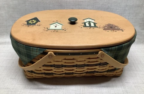 Longaberger 1999 Traditions Generosity Basket w/ Custom Lid Combo Cover