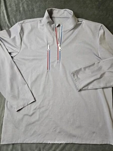 G Fore Mens Extra Large 1/4 Zip Grey Golf Tour Pullover Sweater Performance G4 - Picture 1 of 14