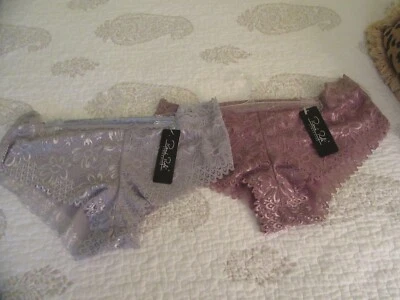 Rene Rofe Bragas Niño Pantalones Cortos L 2 Par Plata Gris Taupe, Encaje Foto 1 de 4