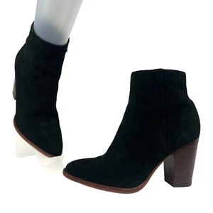 Sam Edelman Blake Mujer Talla 6 Negro Gamuza Botines Cremallera Elegante con Caja - Imagen 1 de 15