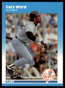 1987 Fleer Update Glossy Gary Ward Texas Rangers #U-122
