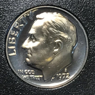Moneda de diez centavos Roosevelt 1972-S Proof Foto 1 de 2