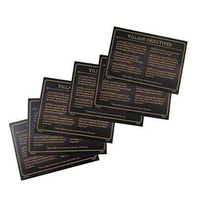 Juego de 6 cartas de repuesto de objetivos de villano de símbolos de acción villano de Disney Foto 1 de 2