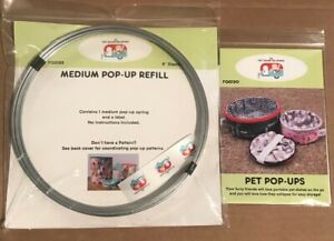 PET POP-UPS Portable Collapsible Dish Pattern & Refill Spring ~ Medium Size Kit