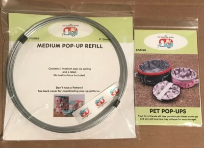 PET POP-UPS Portable Collapsible Dish Pattern & Refill Spring ~ Medium Size Kit - Image 1 of 4