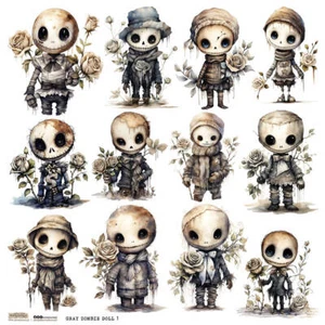 AUFKLEBER - ScrapLove - Gray Zombie Doll 1 - Bild 1 von 1
