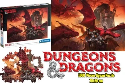 Puzzle Dungeons & Dragons Dragonlance Shadow of the Drago 1000 Pezzi Clementoni - Immagine 1 di 4