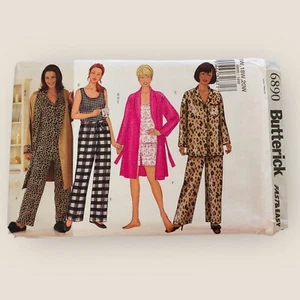 Pantalones cortos vintage Butterick patrón de costura 6890 para mujer bata cinturón 16W-20W - Imagen 1 de 2