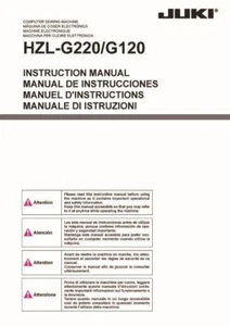 Juki HZL G120 G220 Sewing Machine Instructions User Guide Manual Reprint Copy - Picture 1 of 2