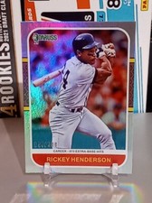 2021 Donruss Retro 1987 Career Stat Line /500 Rickey Henderson #247.1 HOF SP