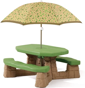 Step2 Kids Picnic Table with Umbrella – Durable Outdoor/Indoor Fun for 6+ Kids - Picture 1 of 14