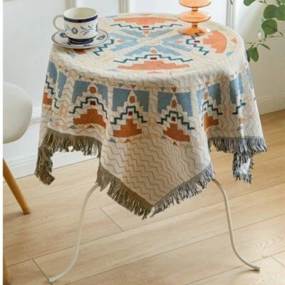 1X Ethnic Tablecloth Geometric Tabletop Cover Rectangular Vintage Home Decor New - Image 1 of 4