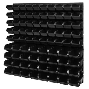 Stapelboxen Wandregal Box Sichtlagerkästen Schüttenregal Lagersystem 82 Boxen - Bild 1 von 7