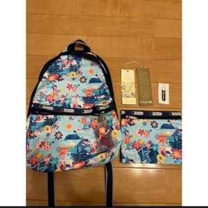 LeSportsac Disney It's A Small World Ariel Backpack Bag Blue with Pouch New - Picture 1 of 3
