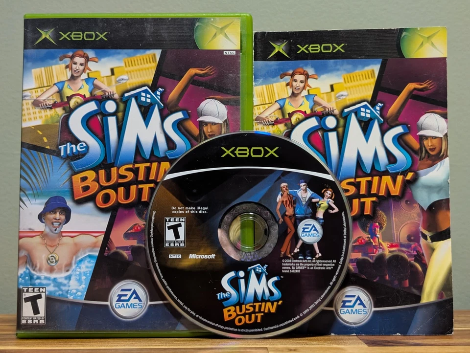Sims Bustin' Out (Microsoft Xbox, 2003) CIB - Tested - Near Mint Disc! - Image 1 of 4