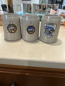 Set Of 3 Vintage German Half Liter Steins Ski School Rastal - Picture 1 of 16