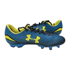 Under Armour Men's Cleats Size 11.5 Style 1246302-428 Green and Blue - Picture 1 of 8