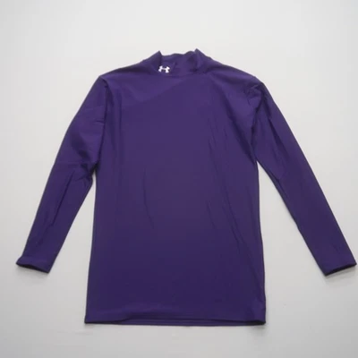 Under Armour Womens Compression Shirt XL Mock Neck Fleece Warm Purple - Image 1 of 4