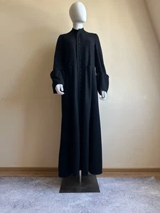 Maison Margiela AW90/91 Vintage Black Wool Crepe Coat - Reproduktion of Antique - Bild 1 von 24