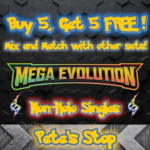 Pokemon Cards - Mega Evolution: Base Set -Non-Holo Singles - BUY 5 GET 5 FREE! - Picture 1 of 1