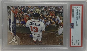 2020 Topps Ronald Acuna Jr. #150 Image Variation PSA 9 Mint Braves Series 1 SP - Bild 1 von 2