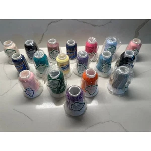 NEW 18 Spools of Woolly Nylon Sewing Thread....1000M Each..16 Different Colors - Picture 1 of 4